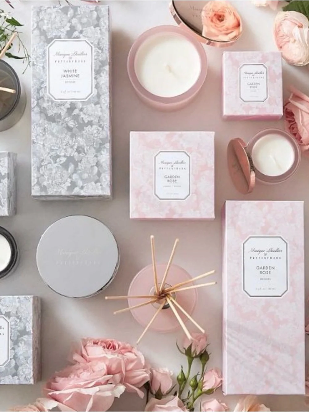 Pottery Barn & Monique Lhuillier Garden Rose Scented Candle